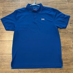 Blue Under Armour Golf Polo
